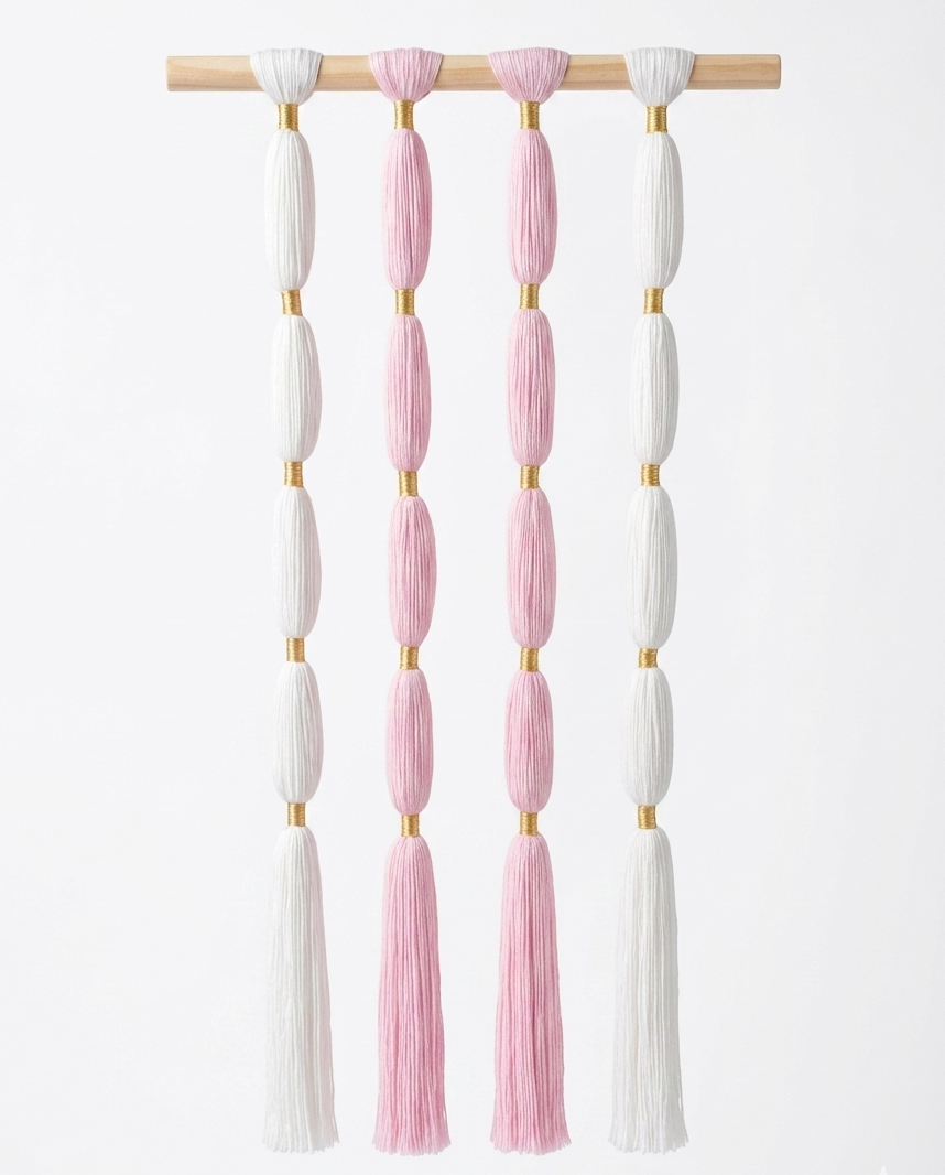 Blush Cadence — handmade yarn wall art New Zealand